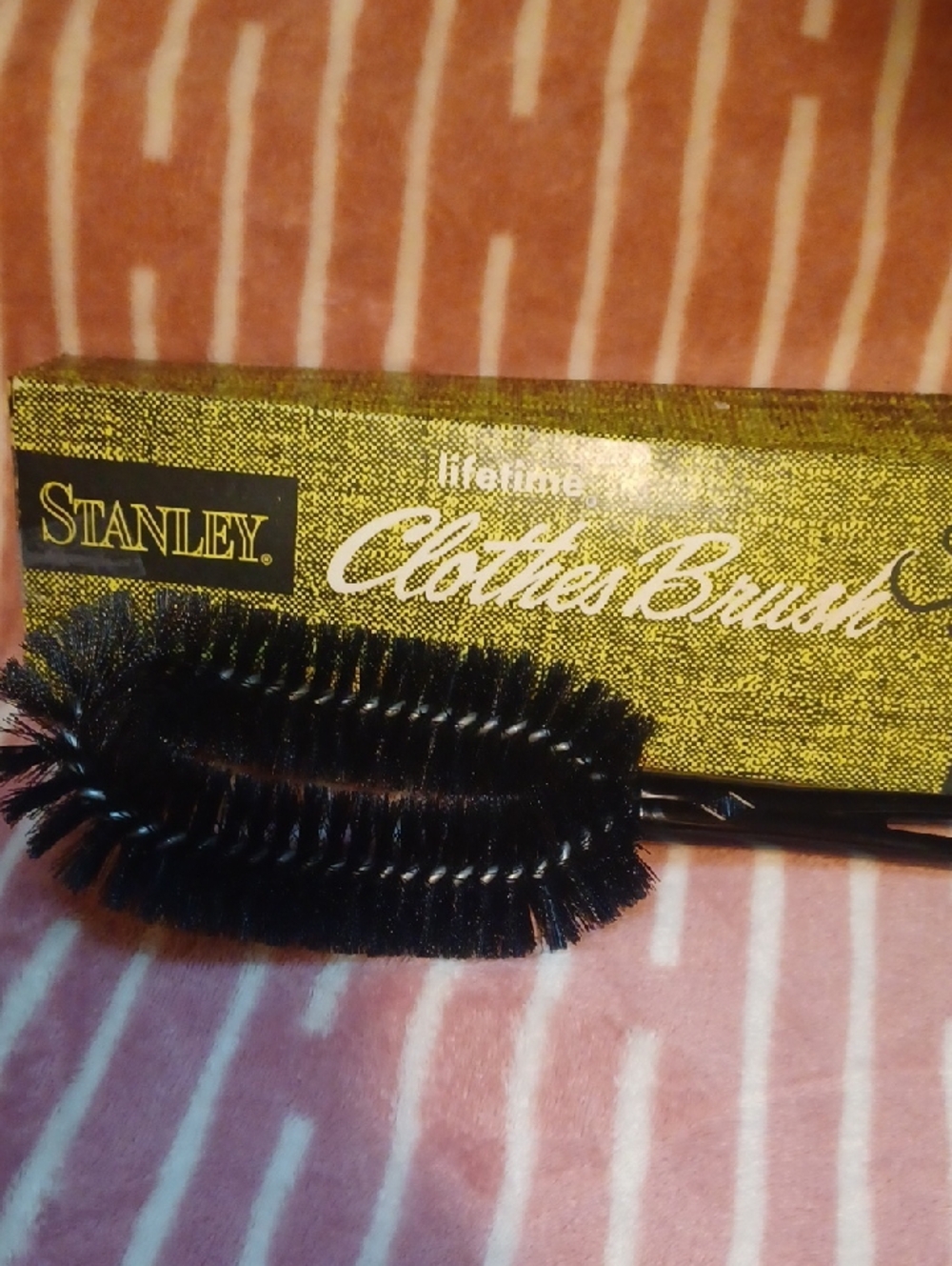 Stanley Gold Textured Clothes Brush Box